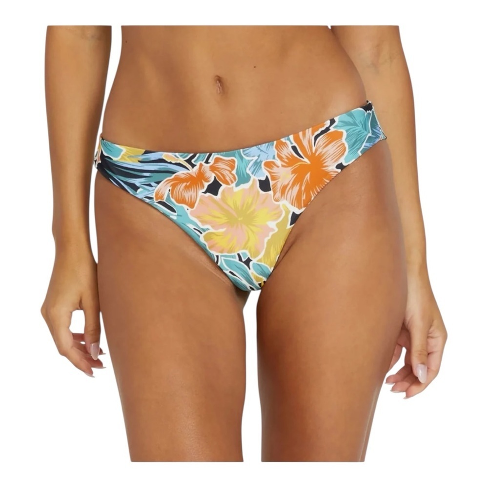 Volcom Womens Take It Easy Cheekini Bikini Bottom - Multi NWT